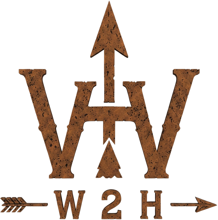 WRK2HUNT arrow monogram